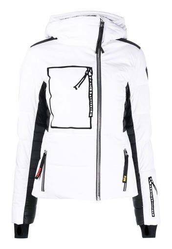 Rossignol Stellar colour-block down jacket - Bianco