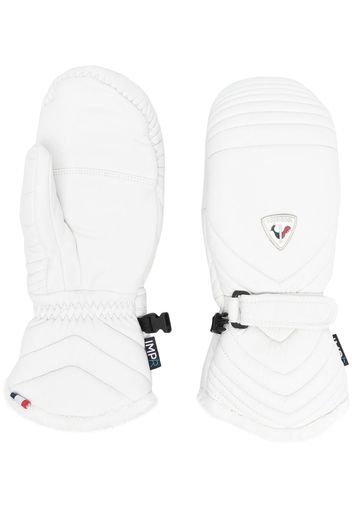 Rossignol logo-patch detail ski gloves - Bianco