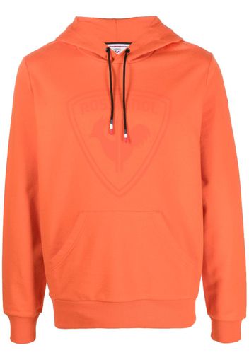 Rossignol logo-print cotton hoodie - Arancione