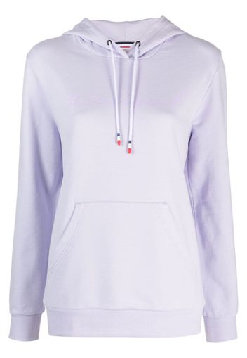 Rossignol logo-patch cotton hoodie - Viola