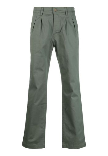 Rossignol pleat-detail chino trousers - Verde