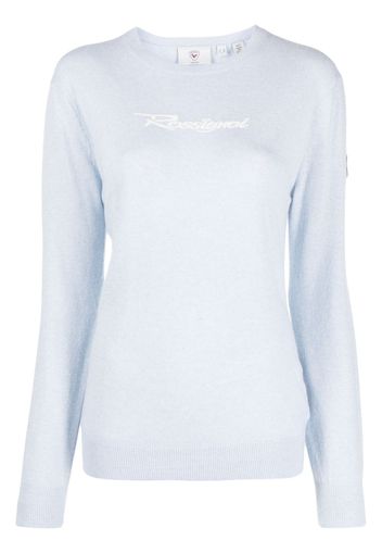 Rossignol logo-embroidered knitted jumper - Blu