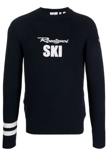 Rossignol logo-embroidered crew-neck sweatshirt - Blu