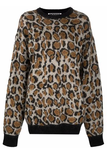 ROTATE Frey leopard-knit jumper - Toni neutri