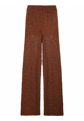 ROTATE Calla knitted trousers - Marrone