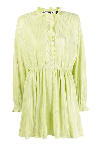 ROTATE Ivy pleated mini dress - Verde