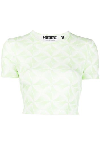 ROTATE T-shirt con stampa crop - Verde