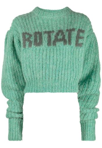 ROTATE knitted logo jumper - Verde