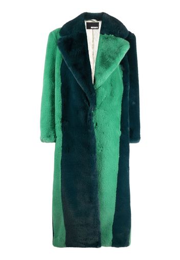 ROTATE faux fur two-tone coat - Verde