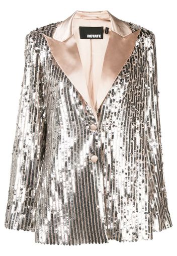 ROTATE sequin-embellished single-breasted blazer - Argento