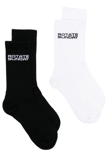 ROTATE two-pack logo-print socks - Bianco