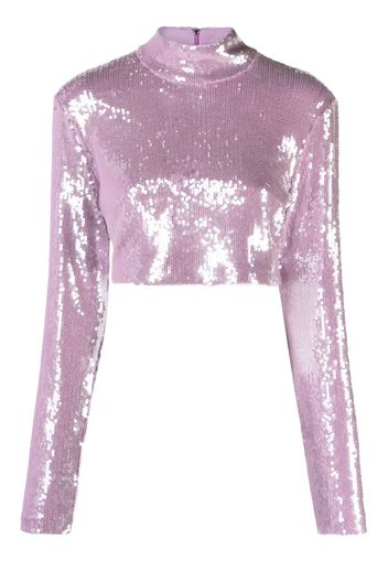 ROTATE sequin-embellished crop top - Viola