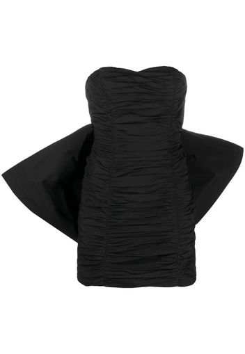 ROTATE bow-detail pleated minidress - Nero