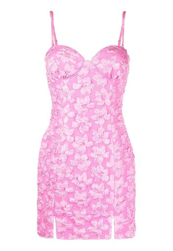 ROTATE sweetheart-neck jacquard minidress - Rosa