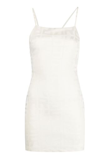 ROTATE monogram-jacquard mini dress - Toni neutri