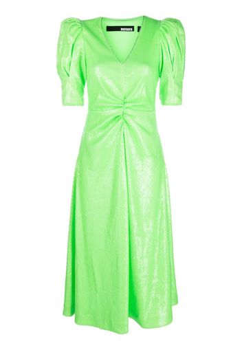 ROTATE sequinned V-neck midi dress - Verde