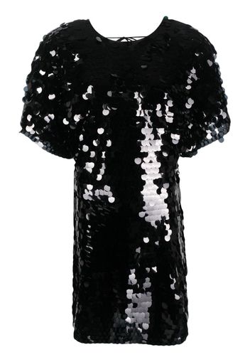 ROTATE sequin mini dress - Nero