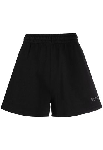 ROTATE logo-print elastic-waist shorts - Nero