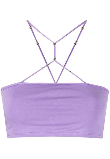 ROTATE cropped strap-detail top - Viola