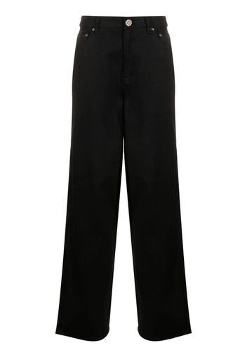 ROTATE logo-embellished wide-leg jeans - Nero