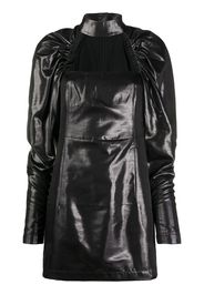 ruched sleeves dress