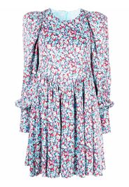 ROTATE floral-print long-sleeve midi dress - Blu