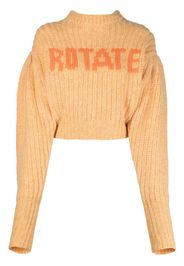 ROTATE logo-print chunky-knit jumper - Arancione