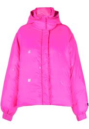 ROTATE Tina logo-patch zip-up jacket - Rosa