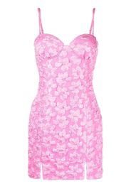 ROTATE sweetheart-neck jacquard minidress - Rosa