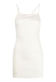 ROTATE monogram-jacquard mini dress - Toni neutri