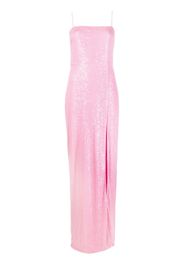 ROTATE Transparent Sequins slit-detail maxi dress - Rosa