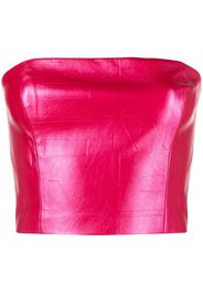 ROTATE coated strapless crop top - Rosa