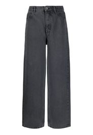 ROTATE logo-embellished wide-leg jeans - Grigio