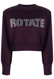 ROTATE logo-embellished cropped sweatshirt - Viola