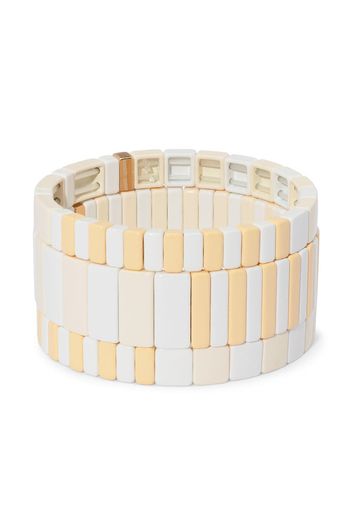 Roxanne Assoulin Set di bracciali Flat White - Bianco