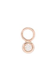 14K rose gold diamond drop charm single earring