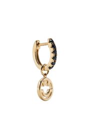 Roxanne First 14kt yellow gold Smiley sapphire hoop earring - Oro