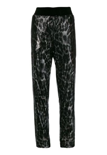 Pantaloni sportivi leopardati