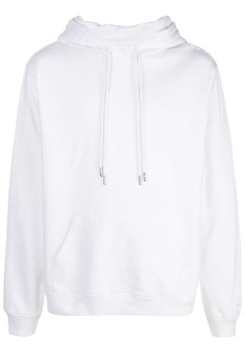 side stripe detail drawstring hoodie