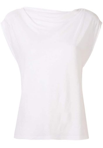 T-shirt con scollo drappeggiato