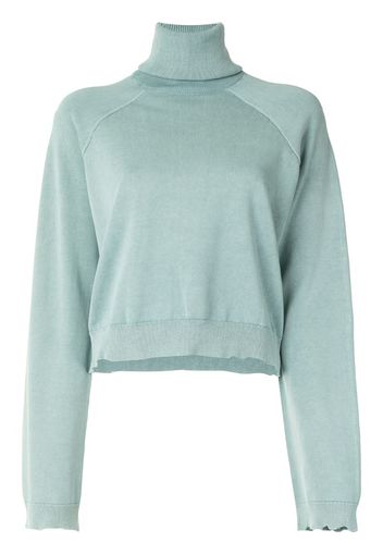 roll-neck raglan jumper