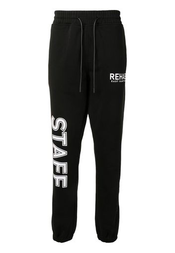 slogan-print track pants