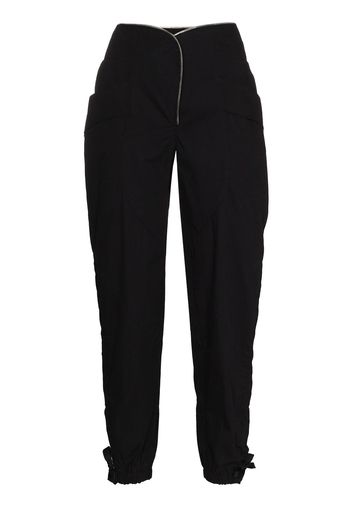 RtA zip-trim cropped trousers - Nero