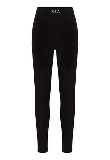 RtA embroidered logo high-waisted leggings - Nero