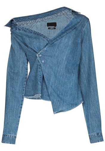 RtA Lizbeth asymmetric denim shirt - Blu