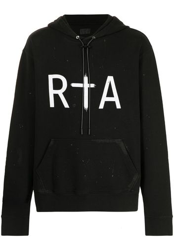 RtA logo-print hoodie - Nero