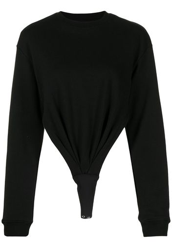 RtA crewneck sweatshirt bodysuit - Nero