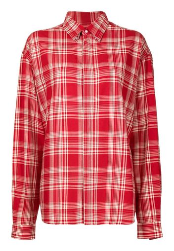 RtA check-pattern longsleeved shirt - Rosso