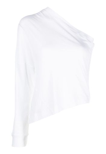 RtA Athena ruched one-shoulder T-shirt - Bianco