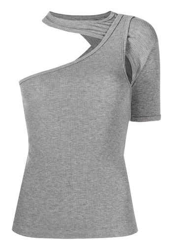 RtA asymmetric short-sleeved T-shirt - Grigio